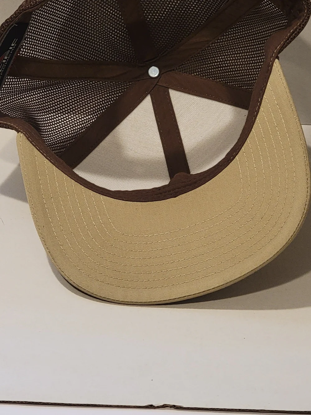 Pacific Headwear Men’s Trucker Hat Mesh Back Snapback Beige Brown One Size